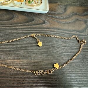 Versace Women’s Logo Text Pendant